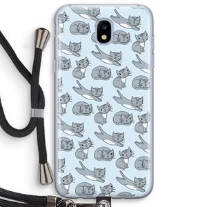 CaseCompany Poezen: Samsung Galaxy J5 (2017) Transparant Hoesje met koord