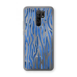CaseCompany Blauwe nerven: Xiaomi Redmi 9 Transparant Hoesje