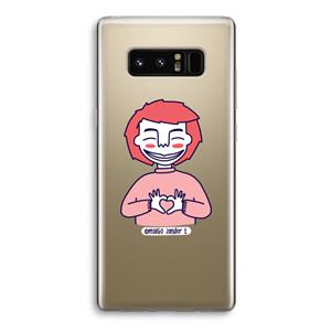 CaseCompany Hartje: Samsung Galaxy Note 8 Transparant Hoesje