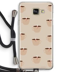 CaseCompany Morning coffee: Samsung Galaxy A5 (2016) Transparant Hoesje met koord