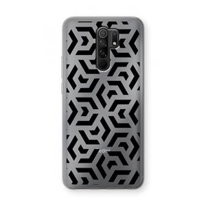 CaseCompany Crazy pattern: Xiaomi Redmi 9 Transparant Hoesje