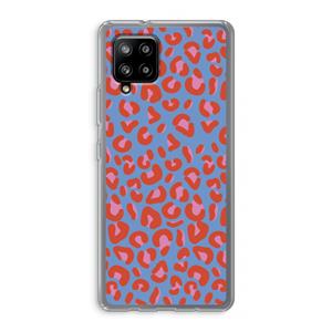 CaseCompany Leopard blue: Samsung Galaxy A42 5G Transparant Hoesje