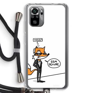 CaseCompany GSM secure: Xiaomi Redmi Note 10S Transparant Hoesje met koord