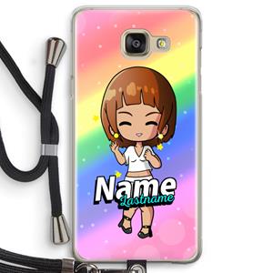 CaseCompany Chibi Maker vrouw: Samsung Galaxy A5 (2016) Transparant Hoesje met koord