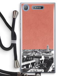 CaseCompany Marrakech Skyline : Sony Xperia XZ1 Transparant Hoesje met koord