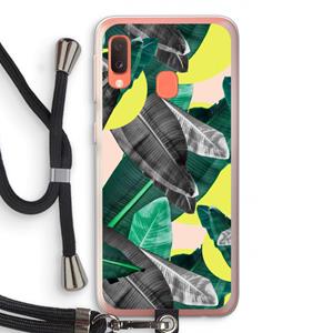 CaseCompany Fantasie jungle: Samsung Galaxy A20e Transparant Hoesje met koord