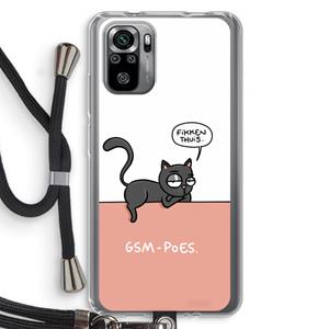 CaseCompany GSM poes: Xiaomi Redmi Note 10S Transparant Hoesje met koord
