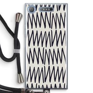 CaseCompany Marrakech Zigzag: Sony Xperia XZ1 Transparant Hoesje met koord