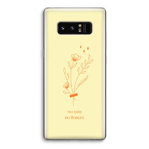 CaseCompany No rain no flowers: Samsung Galaxy Note 8 Transparant Hoesje