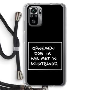 CaseCompany Schotelvod: Xiaomi Redmi Note 10S Transparant Hoesje met koord