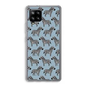 CaseCompany Zebra: Samsung Galaxy A42 5G Transparant Hoesje