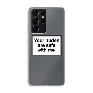 CaseCompany Safe with me: Samsung Galaxy S21 Ultra Transparant Hoesje