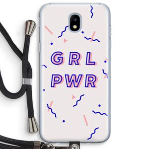 CaseCompany GRL PWR: Samsung Galaxy J5 (2017) Transparant Hoesje met koord