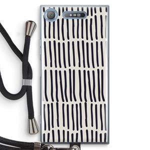 CaseCompany Moroccan stripes: Sony Xperia XZ1 Transparant Hoesje met koord