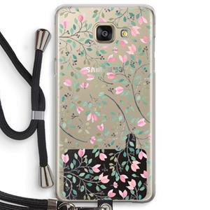 CaseCompany Sierlijke bloemen: Samsung Galaxy A5 (2016) Transparant Hoesje met koord