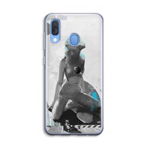 CaseCompany I will not feel a thing: Samsung Galaxy A40 Transparant Hoesje