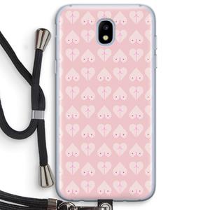 CaseCompany Ass 'n Titties: Samsung Galaxy J5 (2017) Transparant Hoesje met koord