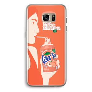 CaseCompany Peach please!: Samsung Galaxy S7 Edge Transparant Hoesje