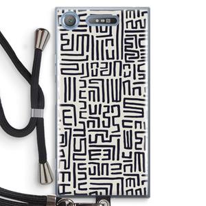 CaseCompany Moroccan Print: Sony Xperia XZ1 Transparant Hoesje met koord