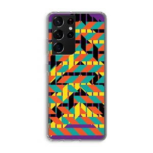 CaseCompany Skew Bee 2: Samsung Galaxy S21 Ultra Transparant Hoesje