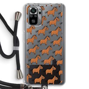 CaseCompany Pony: Xiaomi Redmi Note 10S Transparant Hoesje met koord