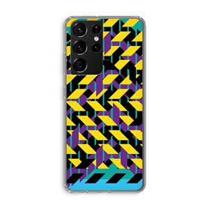 CaseCompany Skew Bee 3: Samsung Galaxy S21 Ultra Transparant Hoesje