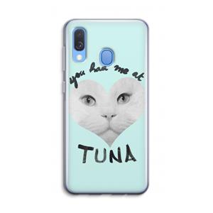 CaseCompany You had me at tuna: Samsung Galaxy A40 Transparant Hoesje