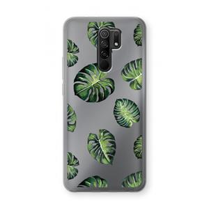 CaseCompany Tropische bladeren: Xiaomi Redmi 9 Transparant Hoesje