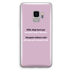 CaseCompany gij zijt ook iemand: Samsung Galaxy S9 Transparant Hoesje