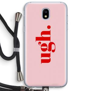 CaseCompany Ugh: Samsung Galaxy J5 (2017) Transparant Hoesje met koord