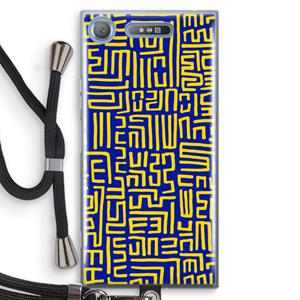 CaseCompany Majorelle Blue Print: Sony Xperia XZ1 Transparant Hoesje met koord