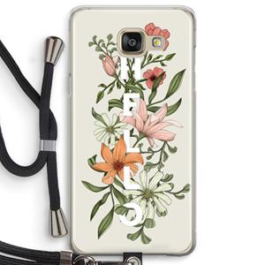 CaseCompany Hello bloemen: Samsung Galaxy A5 (2016) Transparant Hoesje met koord