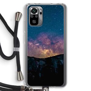 CaseCompany Travel to space: Xiaomi Redmi Note 10S Transparant Hoesje met koord