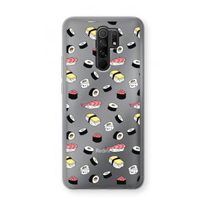 CaseCompany Sushi time: Xiaomi Redmi 9 Transparant Hoesje