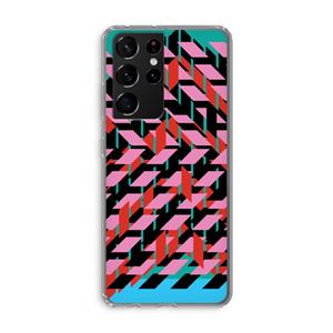 CaseCompany Skew Blush 2: Samsung Galaxy S21 Ultra Transparant Hoesje