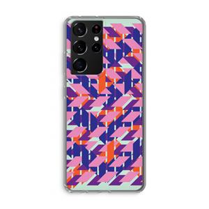 CaseCompany Skew Blush 3: Samsung Galaxy S21 Ultra Transparant Hoesje