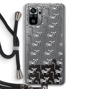 CaseCompany Makis: Xiaomi Redmi Note 10S Transparant Hoesje met koord