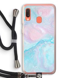 CaseCompany Fantasie pastel: Samsung Galaxy A20e Transparant Hoesje met koord