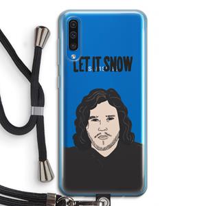 CaseCompany Let It Snow: Samsung Galaxy A50 Transparant Hoesje met koord