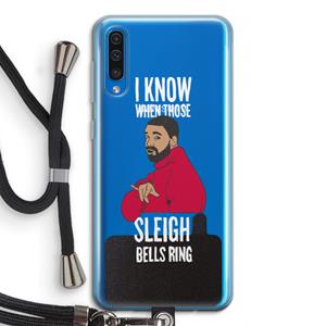 CaseCompany Sleigh Bells Ring: Samsung Galaxy A50 Transparant Hoesje met koord