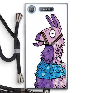 CaseCompany Lama: Sony Xperia XZ1 Transparant Hoesje met koord