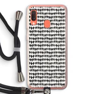 CaseCompany Crazy shapes: Samsung Galaxy A20e Transparant Hoesje met koord