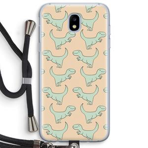CaseCompany Dinos: Samsung Galaxy J5 (2017) Transparant Hoesje met koord