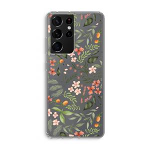 CaseCompany Sweet little flowers: Samsung Galaxy S21 Ultra Transparant Hoesje