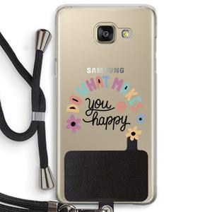 CaseCompany Happy days: Samsung Galaxy A5 (2016) Transparant Hoesje met koord