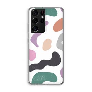 CaseCompany Memphis Shapes: Samsung Galaxy S21 Ultra Transparant Hoesje