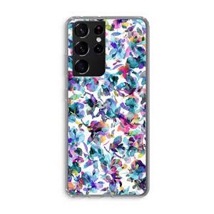 CaseCompany Hibiscus Flowers: Samsung Galaxy S21 Ultra Transparant Hoesje