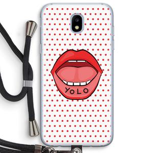 CaseCompany Yolo Denise: Samsung Galaxy J5 (2017) Transparant Hoesje met koord