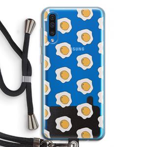 CaseCompany Bacon to my eggs #1: Samsung Galaxy A50 Transparant Hoesje met koord