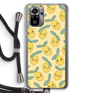 CaseCompany Citroenen: Xiaomi Redmi Note 10S Transparant Hoesje met koord